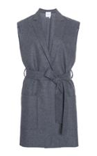 Moda Operandi Agnona Belted Wool-silk Flannel Vest