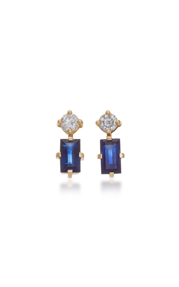Yi Collection 18k Gold Sapphire And Diamond Earrings