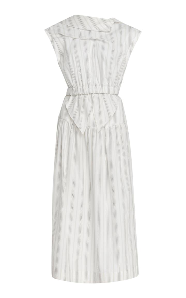 Alexachung Bow Cotton Midi Dress