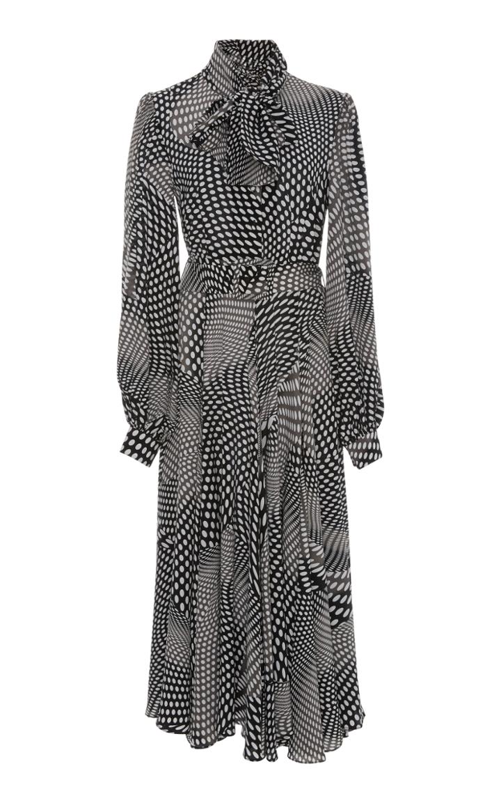 Co Tie Collar Dress With Belt
