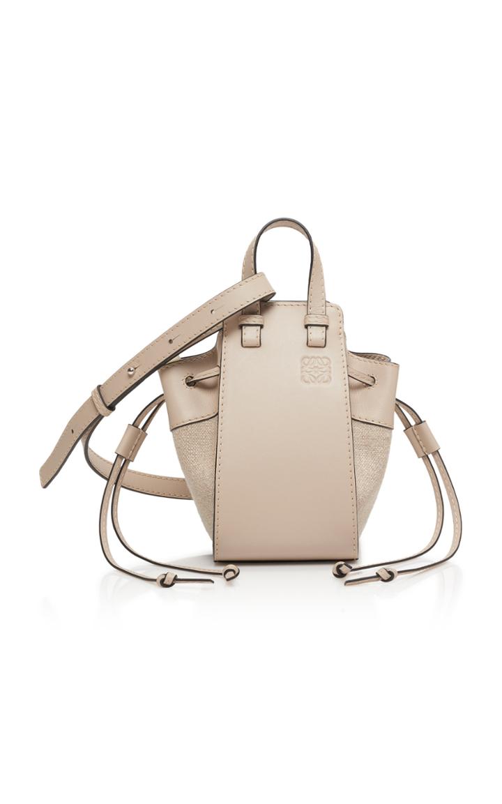 Loewe Hammock Dw Mini Canvas-paneled Leather Tote