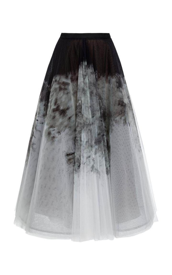 Marchesa Degrade Organza Midi Skirt