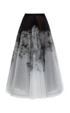 Marchesa Degrade Organza Midi Skirt