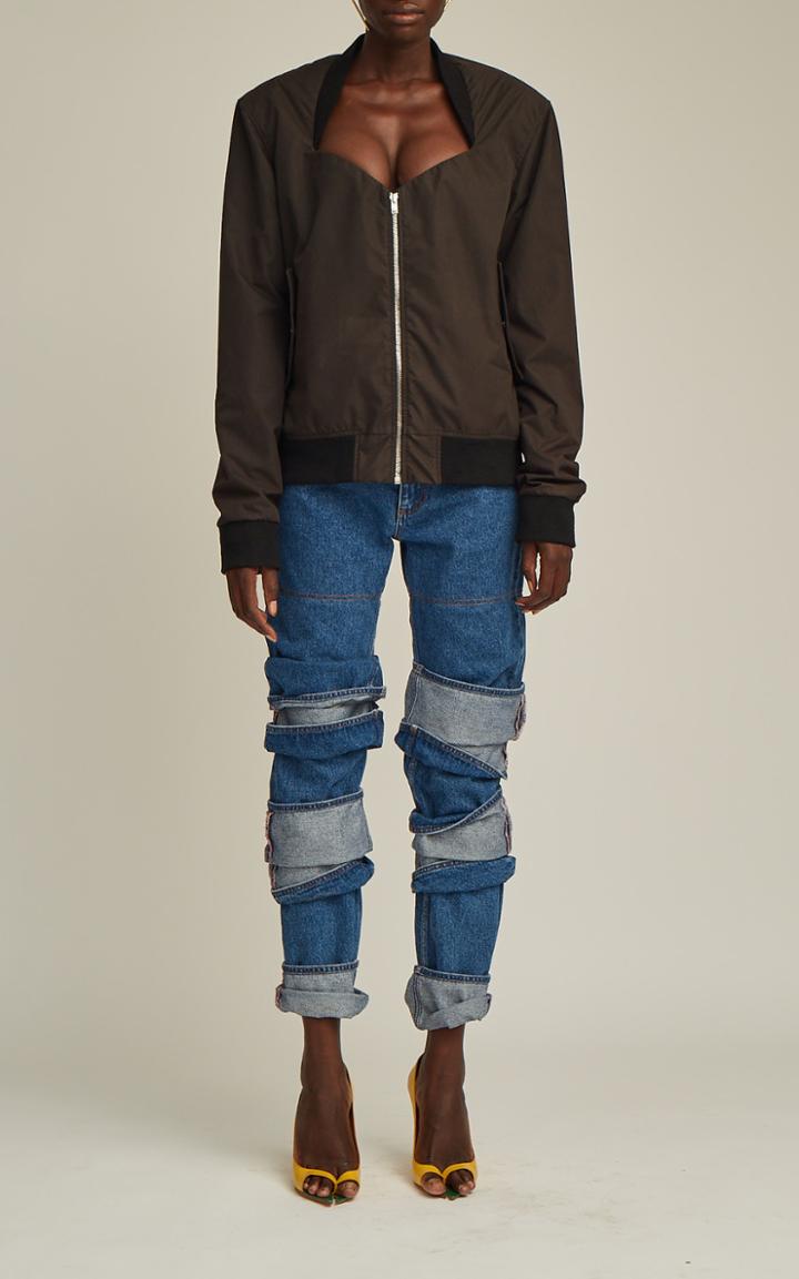 Moda Operandi Y/project Sweetheart-neck Padded Bomber Jacket