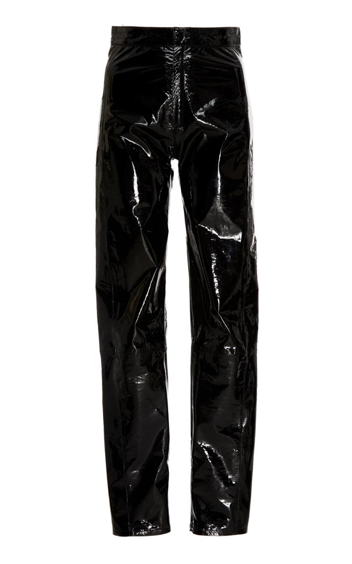 Zeynep Aray High Waisted Patent Leather Pants