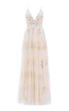 Moda Operandi Needle & Thread Petunia Floral-embroidered Tulle Gown Size: 4
