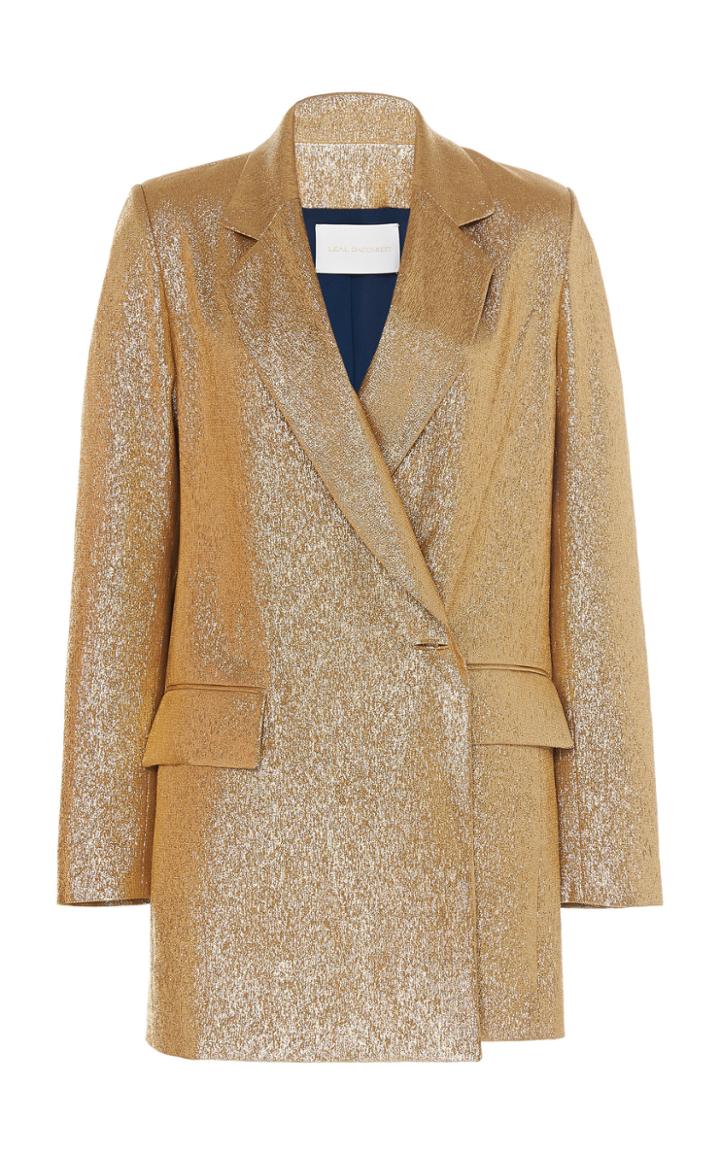 Leal Daccarett Donna Oversized Lam Single-breasted Jacket