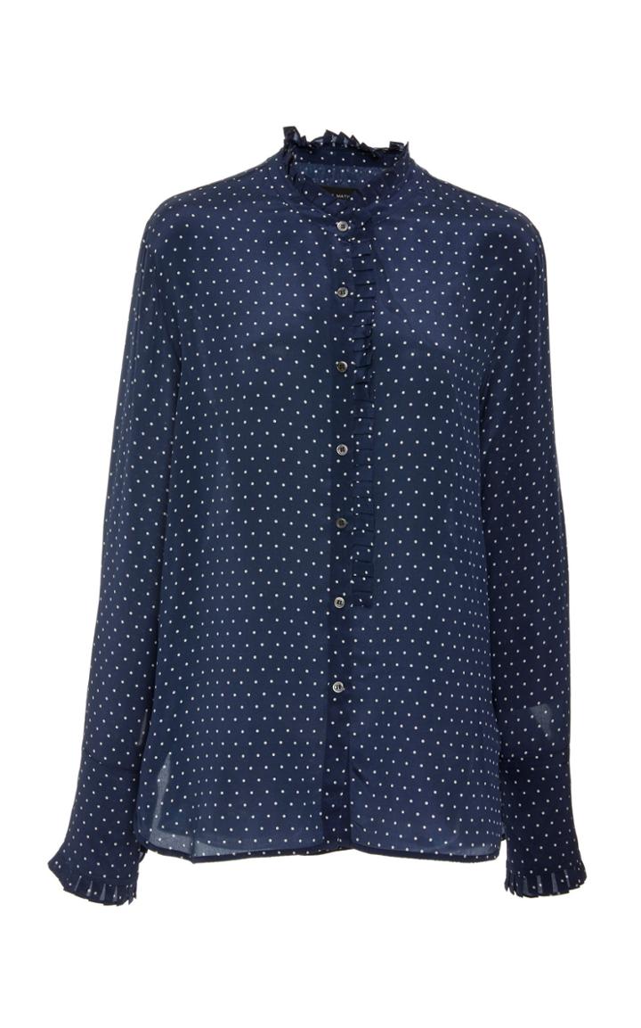 Lee Mathews Queenie Ruffle Detail Long Sleeve Blouse
