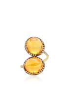 Sylva & Cie 18k Gold Opal And Diamond Ring