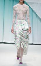 Moda Operandi Yuhan Wang Grape-printed Satin Skirt