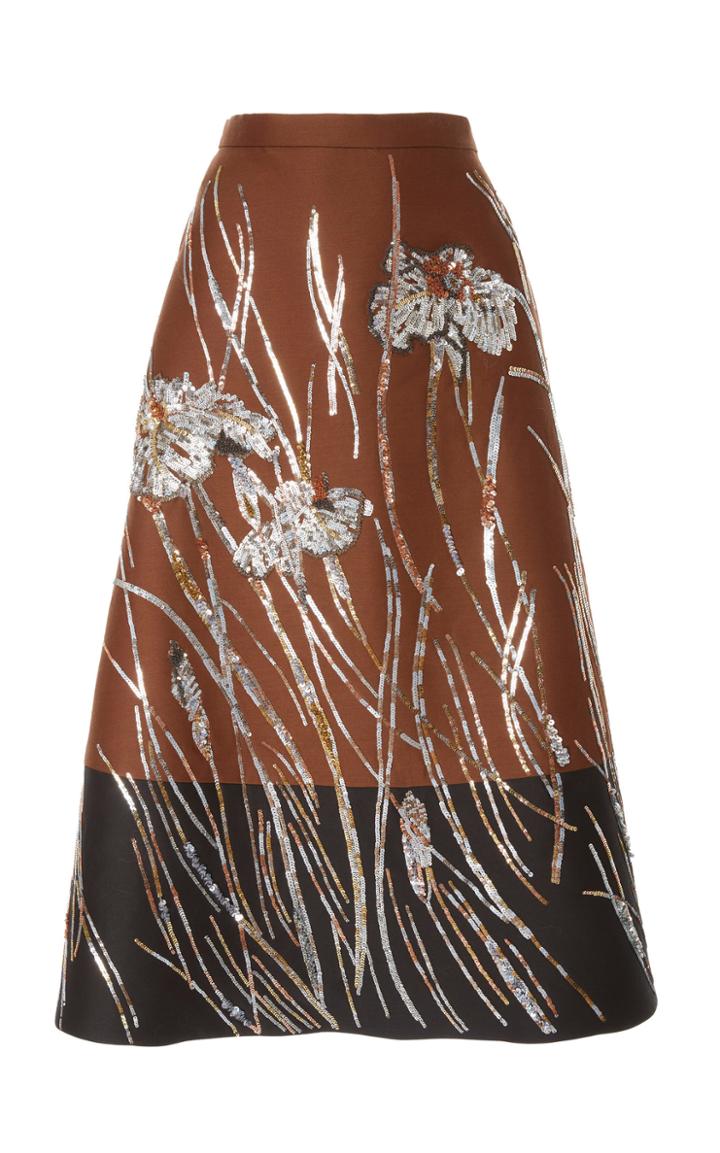 Rochas Bi Color Mikado Skirt