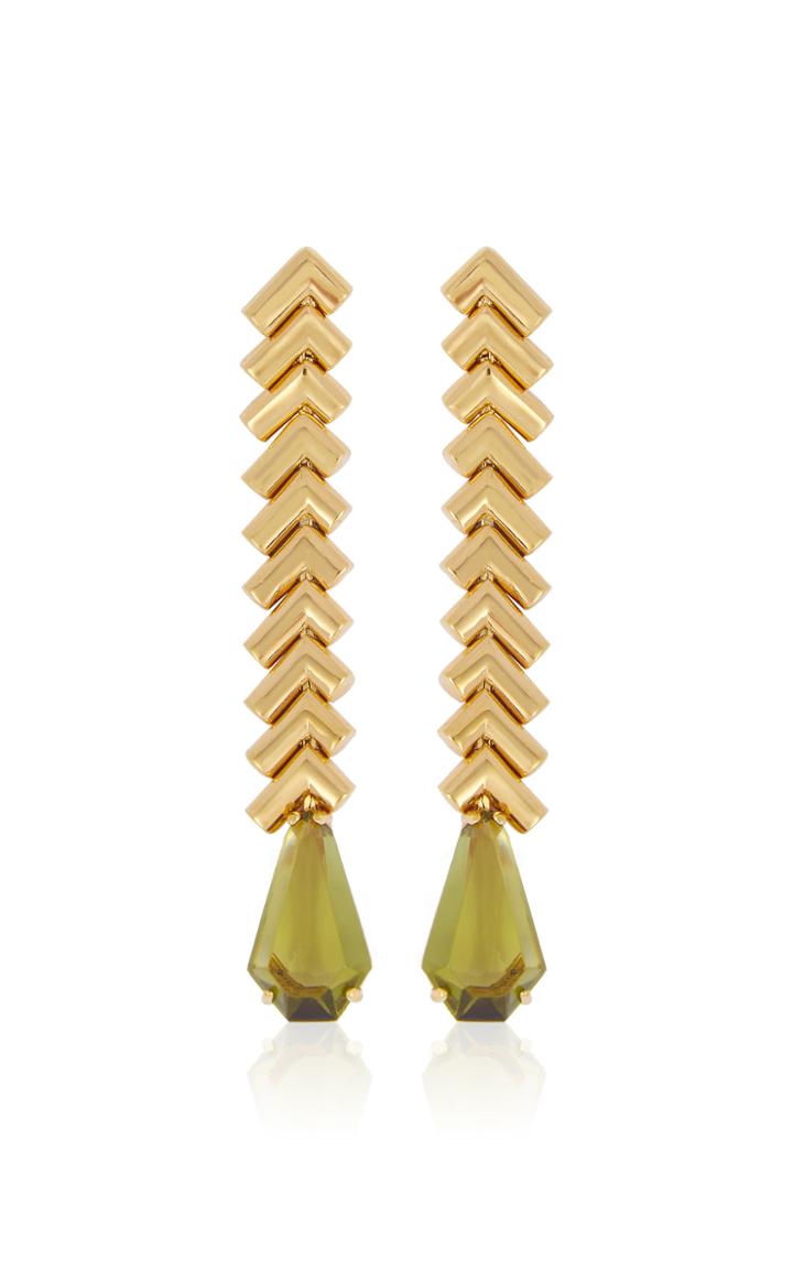 Moda Operandi Leda Madera Isabella Gold-plated And Glass Earrings
