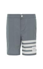 Thom Browne Four-bar Striped Snap-front Swim Short