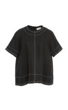 Lee Mathews Carrie Linen Short Sleeve Top