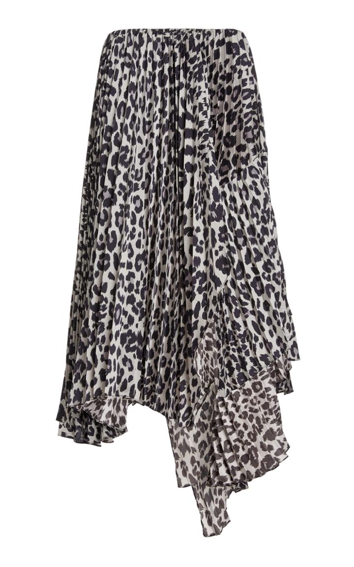 Moda Operandi Monse Pleated Asymmetric Midi Skirt
