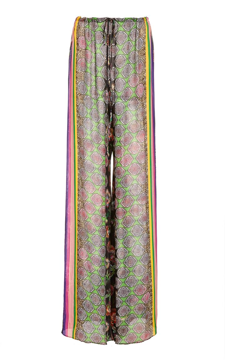 Alexis Ikdea Printed Chiffon Wide-leg Pants