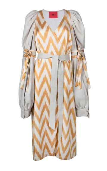 Izba Rouge Balloon Sleeve Wrap Dress