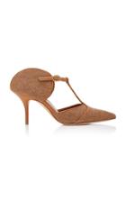 Malone Souliers Imogen Linen And Leather Pumps