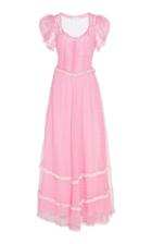 Moda Operandi Loveshackfancy Odessa Silk Ruffle Dress Size: 00