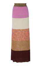 Missoni Colorblocked Knit Lurex Maxi Skirt