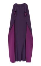 Zac Posen Cape-effect Crepe Gown
