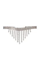 Alessandra Rich Fringed Crystal-embellished Belt