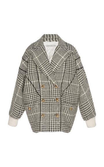 Alessandra Rich Oversized Prince De Galles Coat