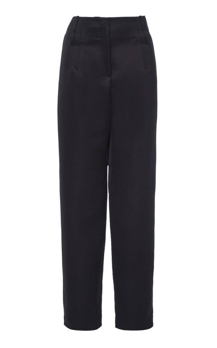 Jil Sander Lon High-rise Wide-leg Wool-blend Pants