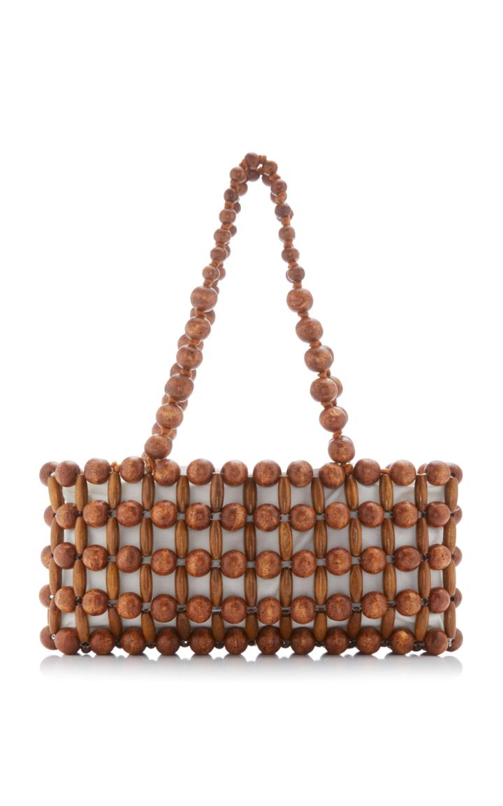 Cult Gaia Cora Beaded Bamboo Shoulder Bag