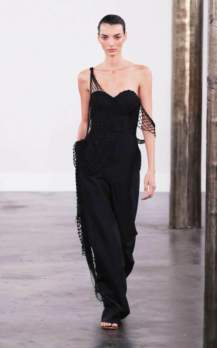 Moda Operandi Gabriela Hearst Jocasta Macrame-detailed Wool-blend Jumpsuit Size: 36