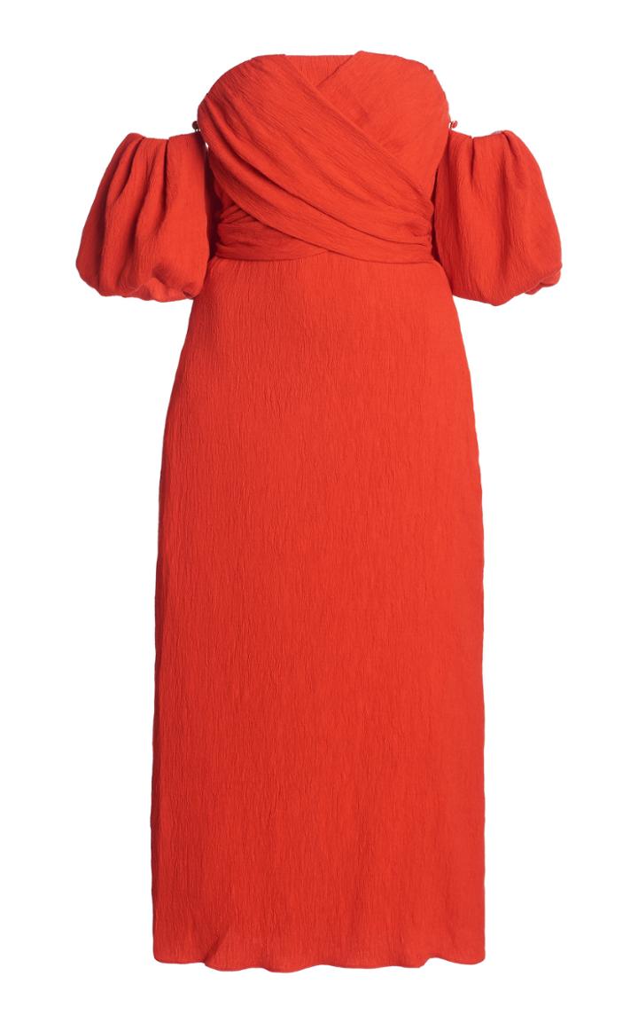 Moda Operandi Johanna Ortiz Fine Love Removable Sleeves Midi Dress