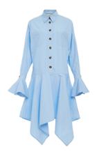 Edit Oversized Asymmetric Cotton-poplin Dress