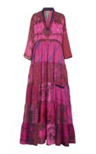 Rianna + Nina Exclusive One Of A Kind Dyed Patchwork Volant Dress