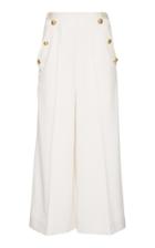 Lanvin Button-embellished Stretch-wool Culottes