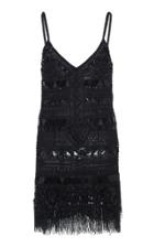 Dundas Fringed Embellished Mini Dress