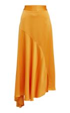Moda Operandi Anna Quan Azura Satin Paneled Midi Skirt
