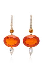 Sidney Garber Orange Fire Opal Shimmers Earrings