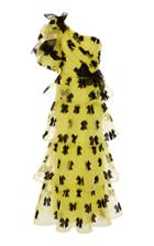 Rodarte Bow-embellished One-shoulder Tulle Dress