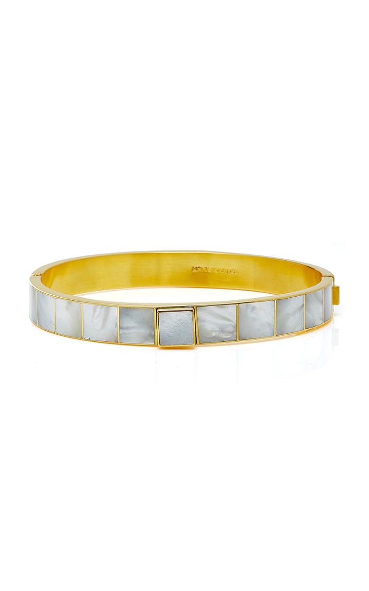 Monica Sordo Sulu Gold-plated Obsidian And Mother Of Pearl Choker
