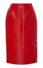 Escada Laria Leather Pencil Skirt
