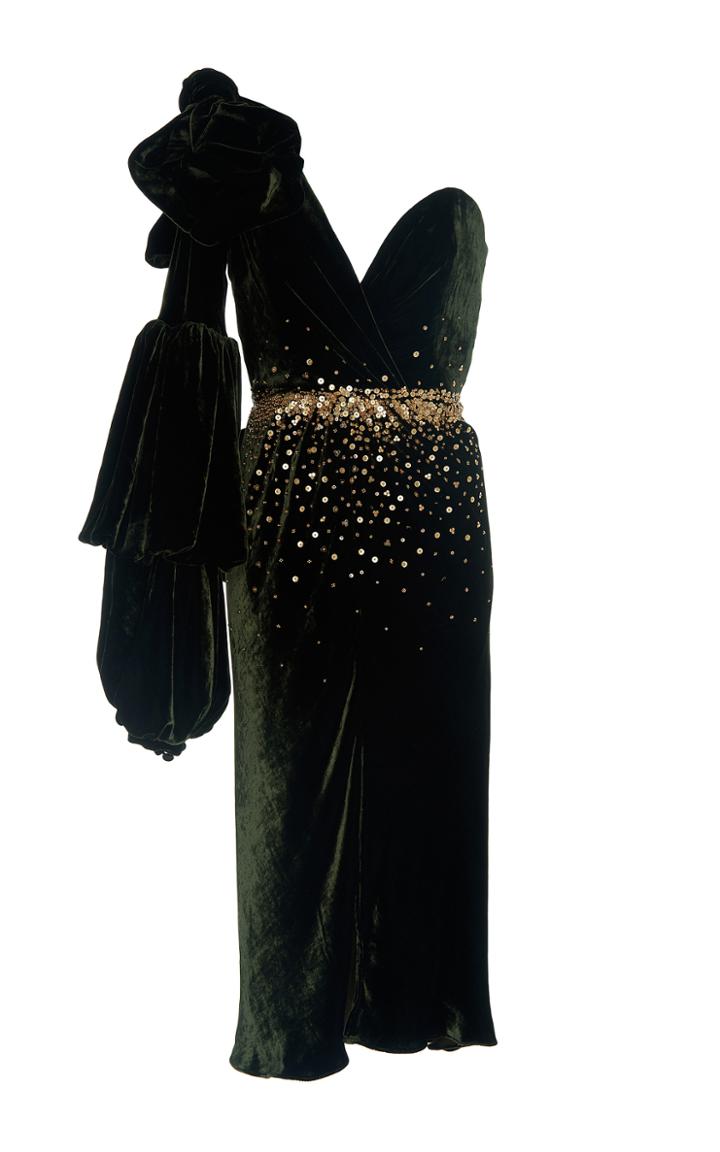 Johanna Ortiz Estrella Embellished Velvet Dress