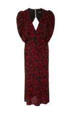 Saloni Colette Floral-print Silk Dress