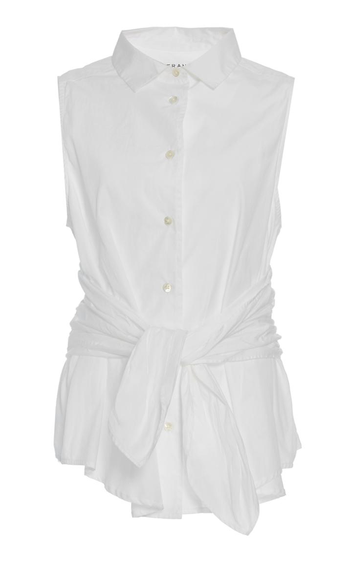 Frame Denim Tie Poplin Sleeveless