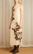 Moda Operandi Vince Lisianthus-printed Cowl-neck Midi Dress