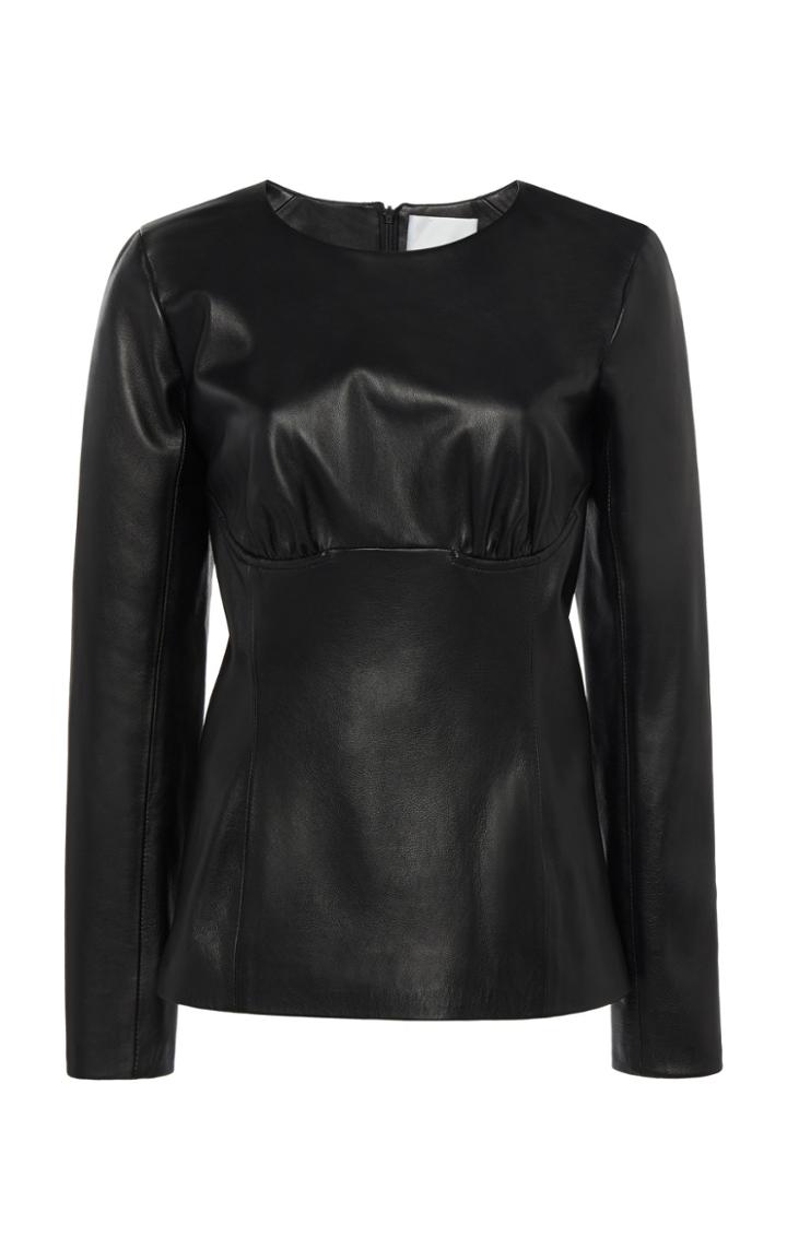 Moda Operandi Christopher Esber Charli Lambskin Leather Top Size: 8