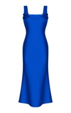 Moda Operandi Rasario Draped Satin Midi Dress