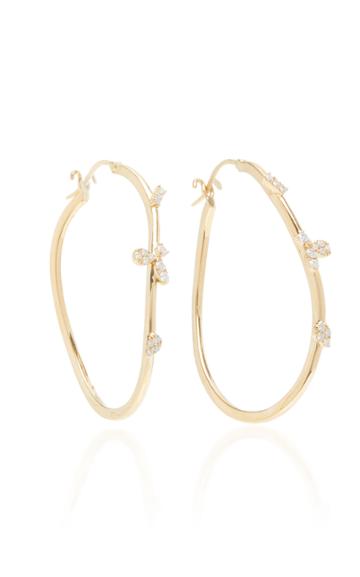 Graziela Natura 18k Gold Diamond Hoop Earrings