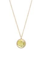 Moda Operandi Noush Lemon Quartz Hidden Treasure Roman Initial Necklace