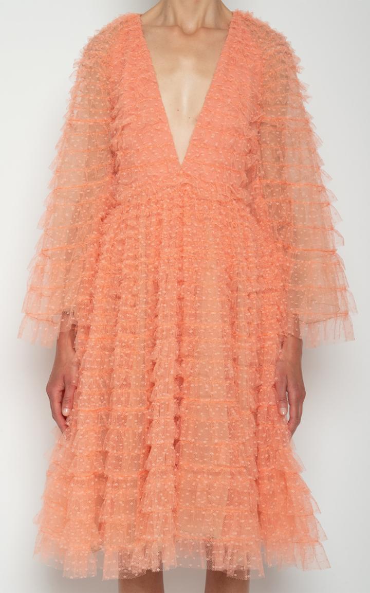 Moda Operandi Giambattista Valli Tiered Tulle Dot Mini Dress