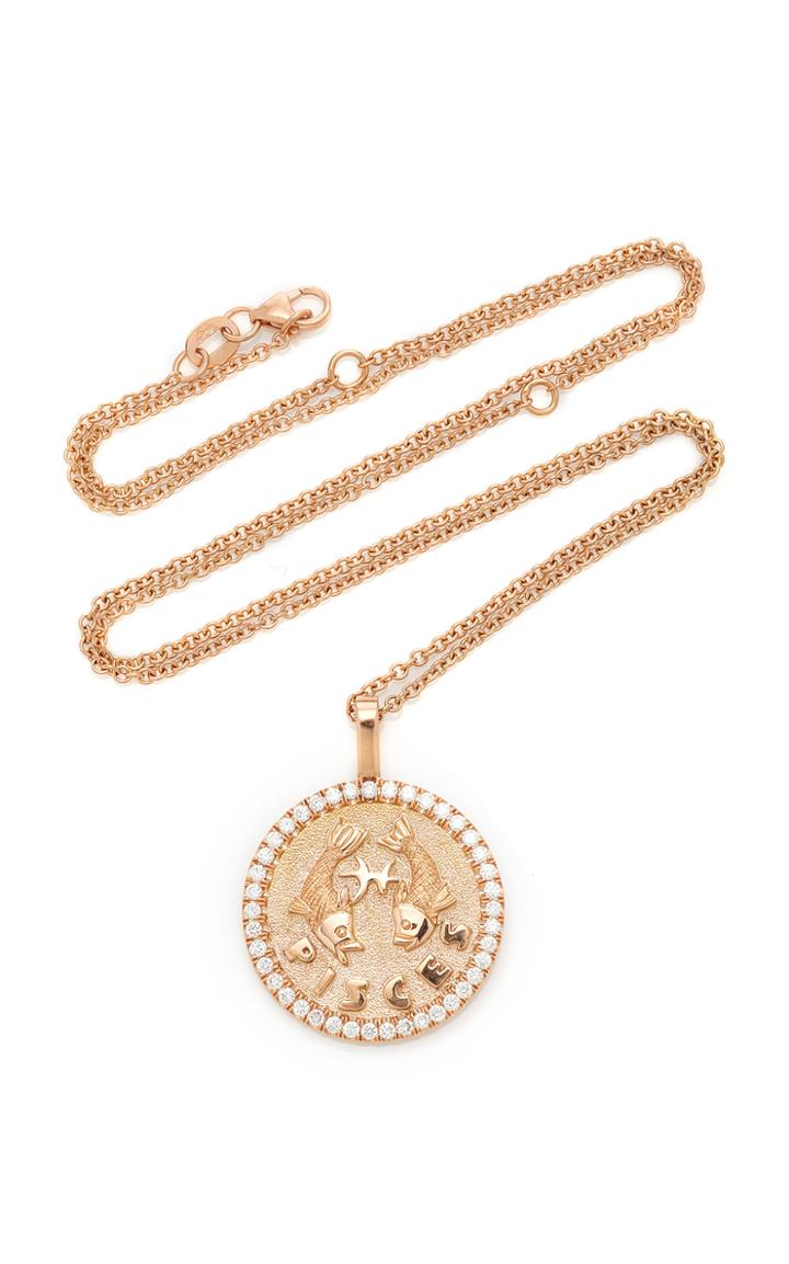 Moda Operandi Anita Ko 18k Gold Pisces Zodiac Pendant